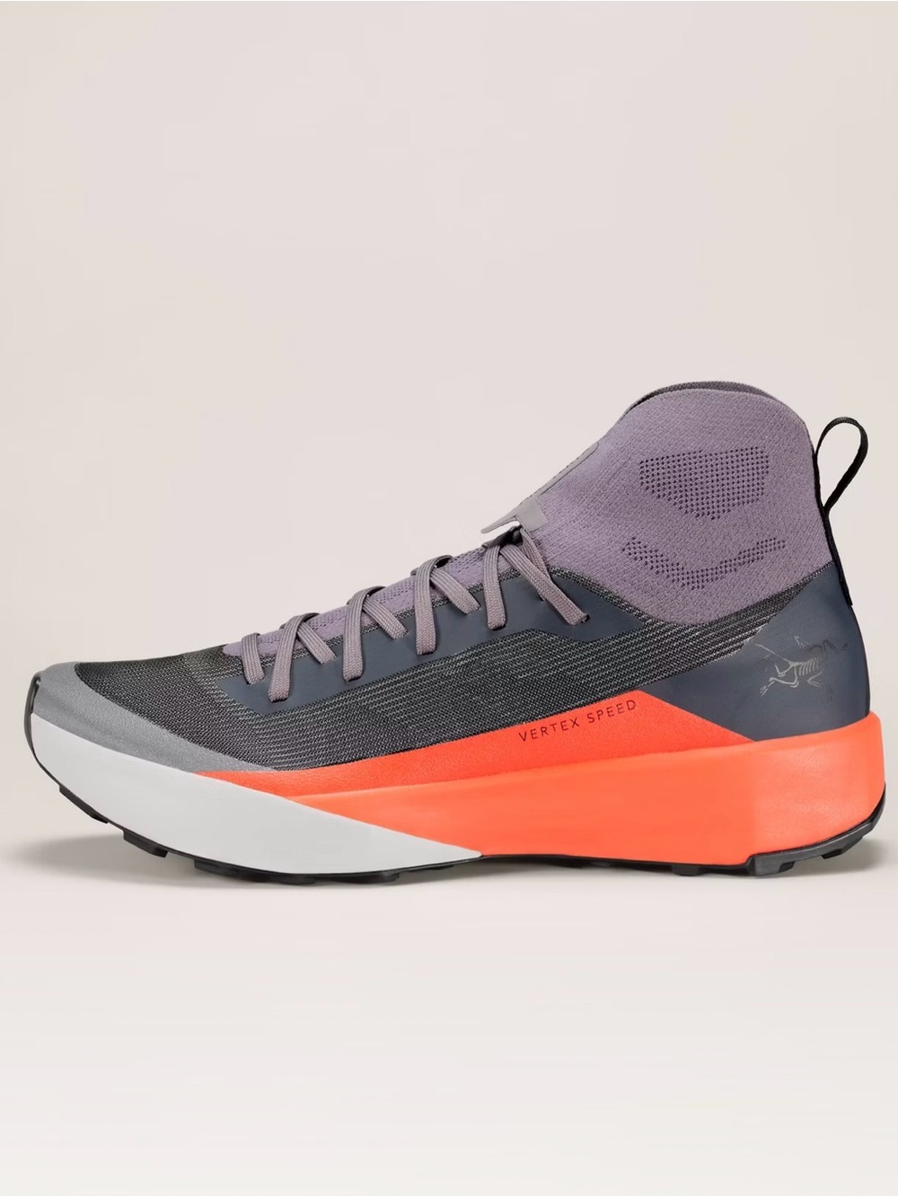 Arc'teryx Vertex Speed Mid in Gray, Purple and Orange